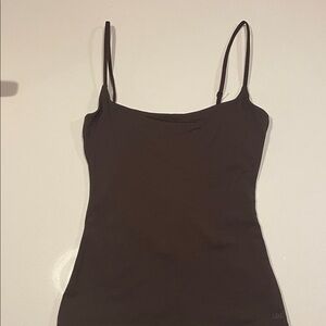 Aritzia Elegant Brown Spaghetti Strap Top